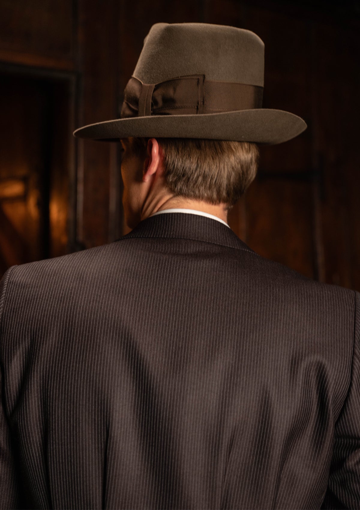 Emile Merino Wool Jacket - Tailor's Walnut Pinstripe