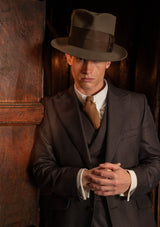 Emile Merino Wool Jacket - Tailor's Walnut Pinstripe