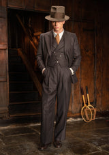 Emile Merino Wool Jacket - Tailor's Walnut Pinstripe