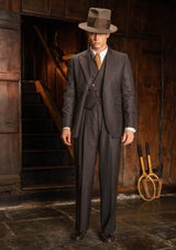 Emile Merino Wool Jacket - Tailor's Walnut Pinstripe