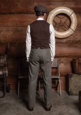 Emile Wool Flannel Double Breasted Waistcoat - Arctic Stone