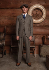 Emile Wool Flannel Double Breasted Waistcoat - Arctic Stone