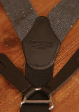 Button Braces w/ Silver Fittings - Black Grain