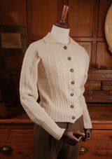 Frances Ladies Lambswool Cardigan - Cream