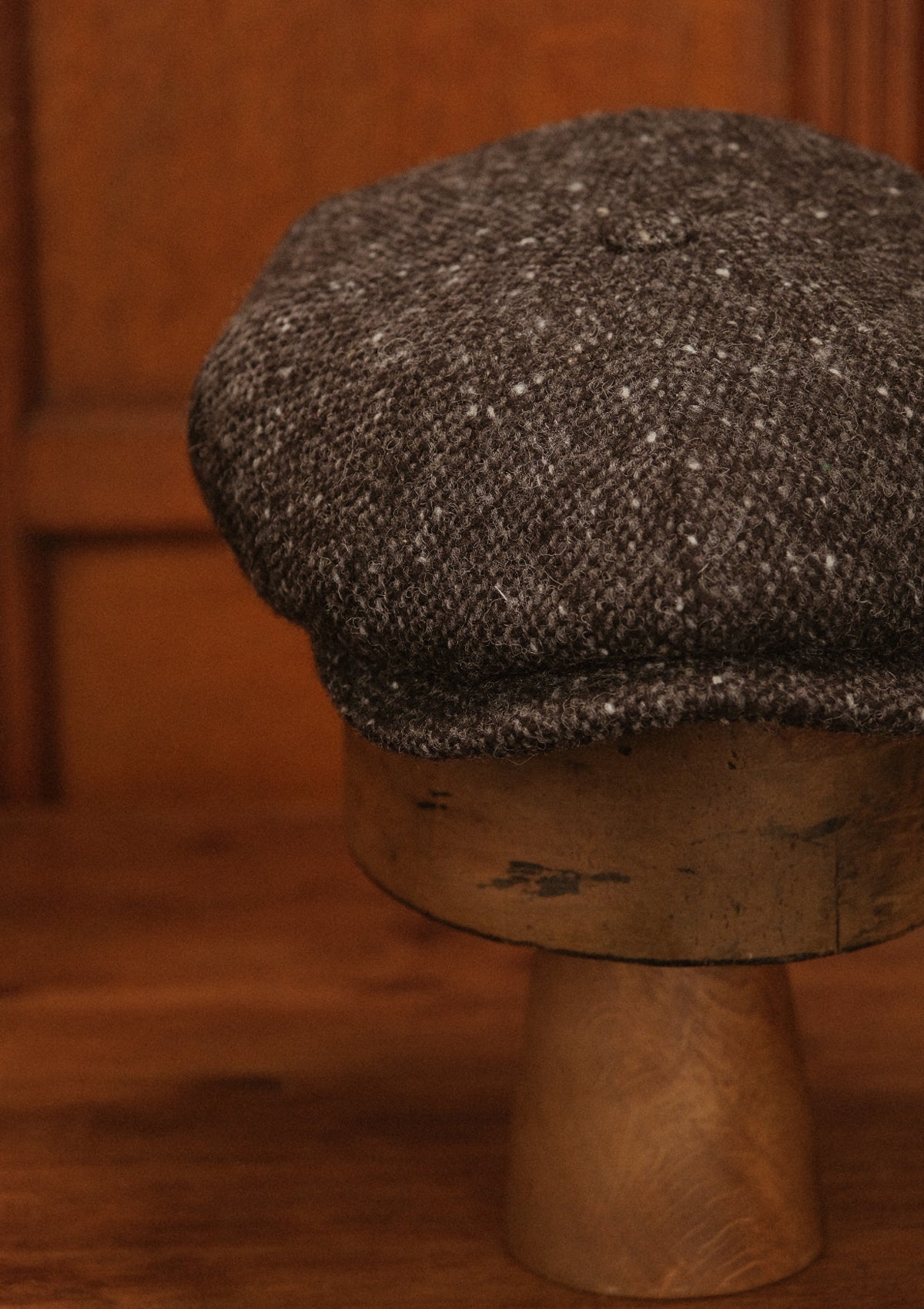 Fulton Baker Boy - (Mid-Width) Black Grain Donegal Tweed