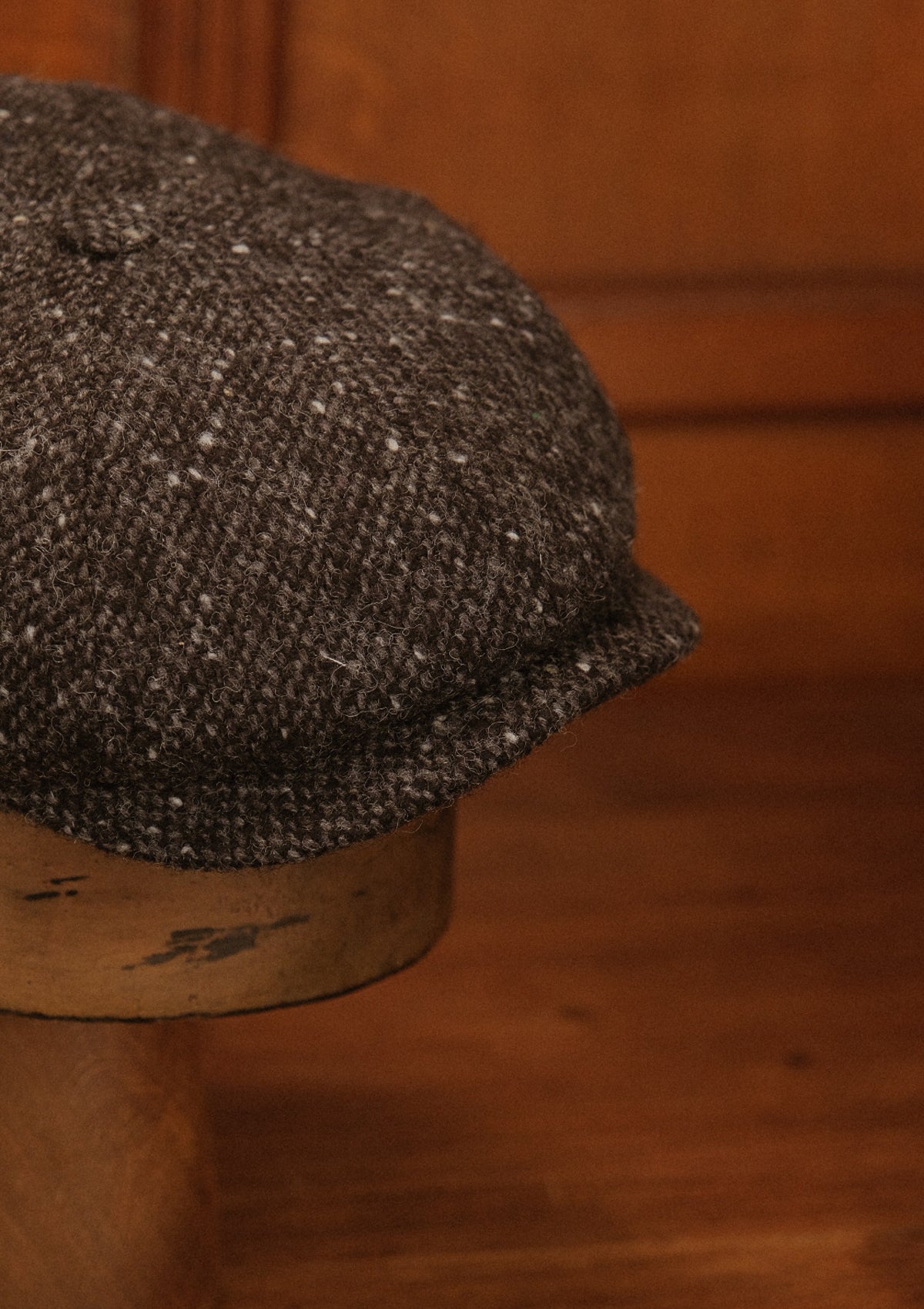 Fulton Baker Boy - (Mid-Width) Black Grain Donegal Tweed