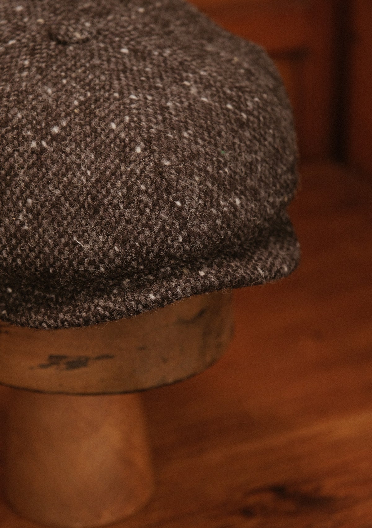 Fulton Baker Boy - (Mid-Width) Black Grain Donegal Tweed