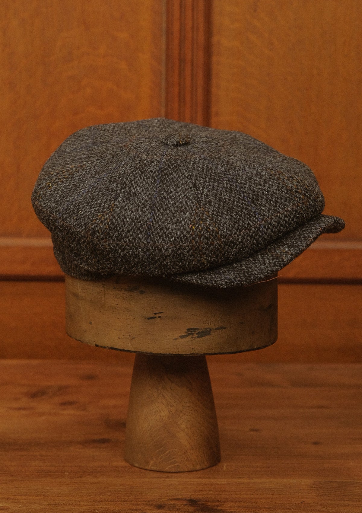 Fulton Baker Boy - (Mid-Width) Graphite Harris Tweed