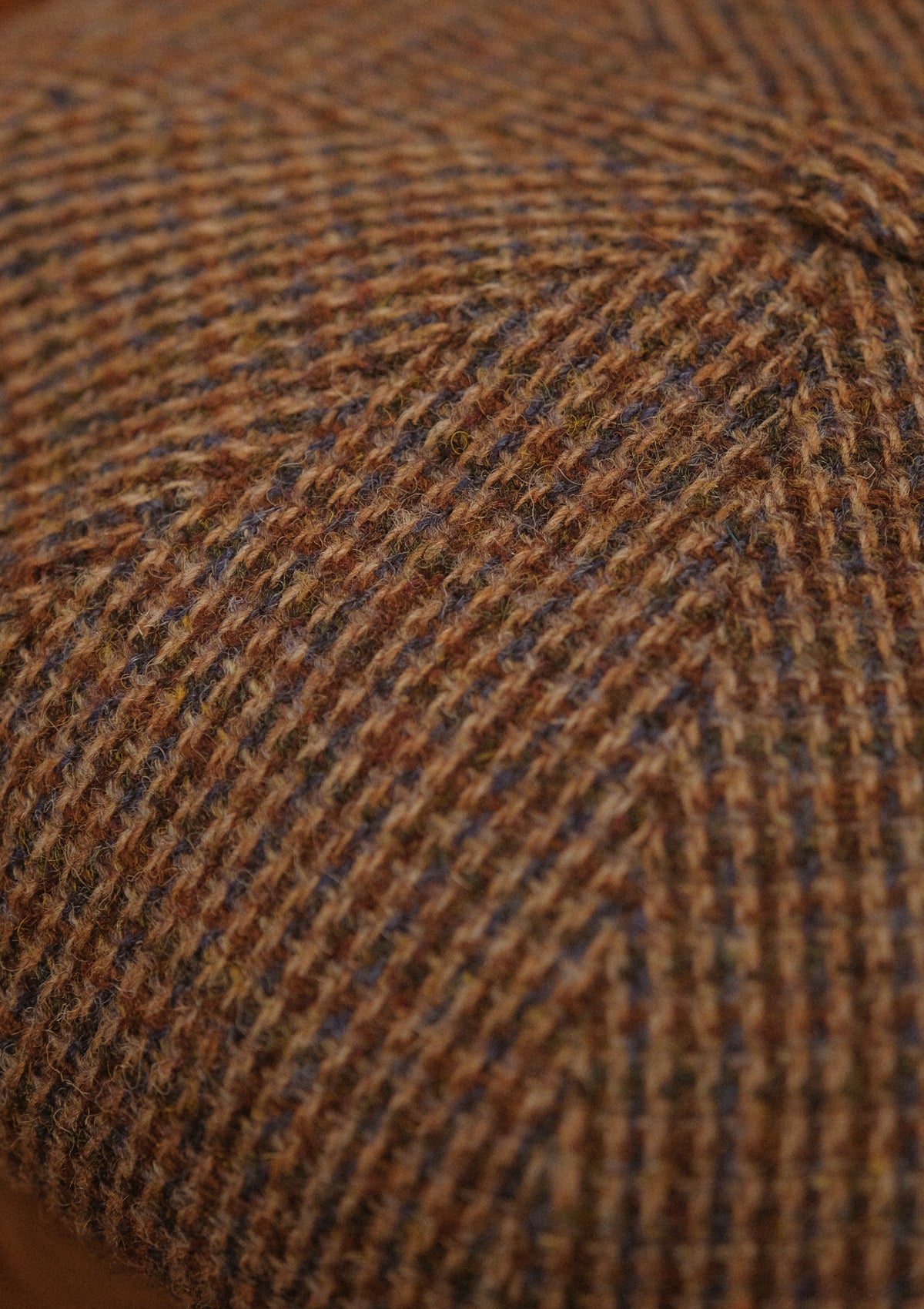 Fulton Baker Boy - (Mid-Width) Toffee & Indigo Harris Tweed