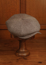 Fulton Baker Boy - (Mid-Width) High Contrast Grey Herringbone Pure Silk