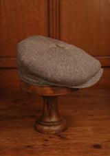 Fulton Baker Boy - (Mid-Width) High Contrast Grey Herringbone Pure Silk