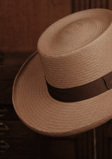 Gambler Genuine Panama Hat - Mocha