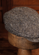 Geary Flat Cap - Storm Fleck Donegal Tweed