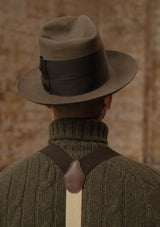 Anderson Cable Knit Super-soft Lambswool Sweater - Loden Green