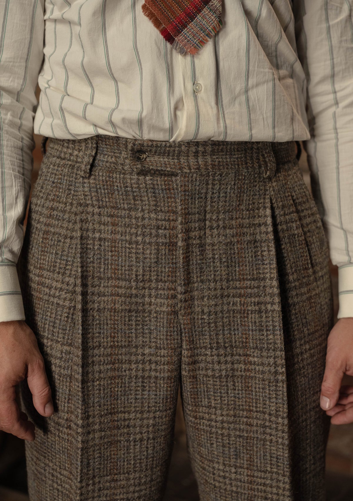 Coleman Harris Tweed Clark Trouser - Highland Mist Check