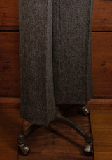 Grayson Fishtail Trousers - Flint Herringbone