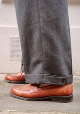 Gene Trouser - Graphite Herringbone