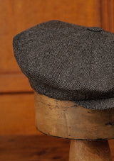 Stanton Baker Boy - (Wide Width) Dark Grey Herringbone