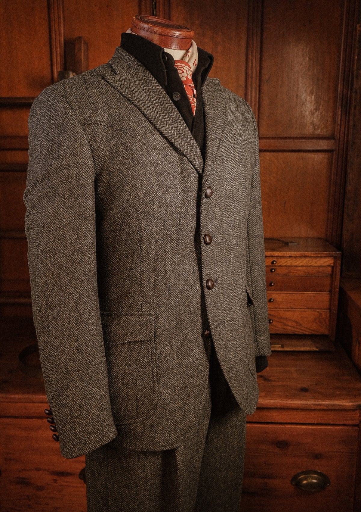 Grayson Jacket - Flint Herringbone