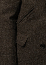 Storm-Collar Pure Wool Pea Coat - Ashmore Flint