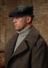 Storm-Collar Pure Wool Pea Coat - Ashmore Flint
