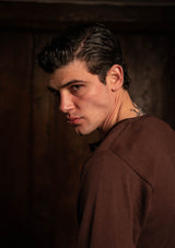 Long Sleeve Henley - Tobacco