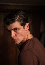 Short Sleeve Henley - Tobacco