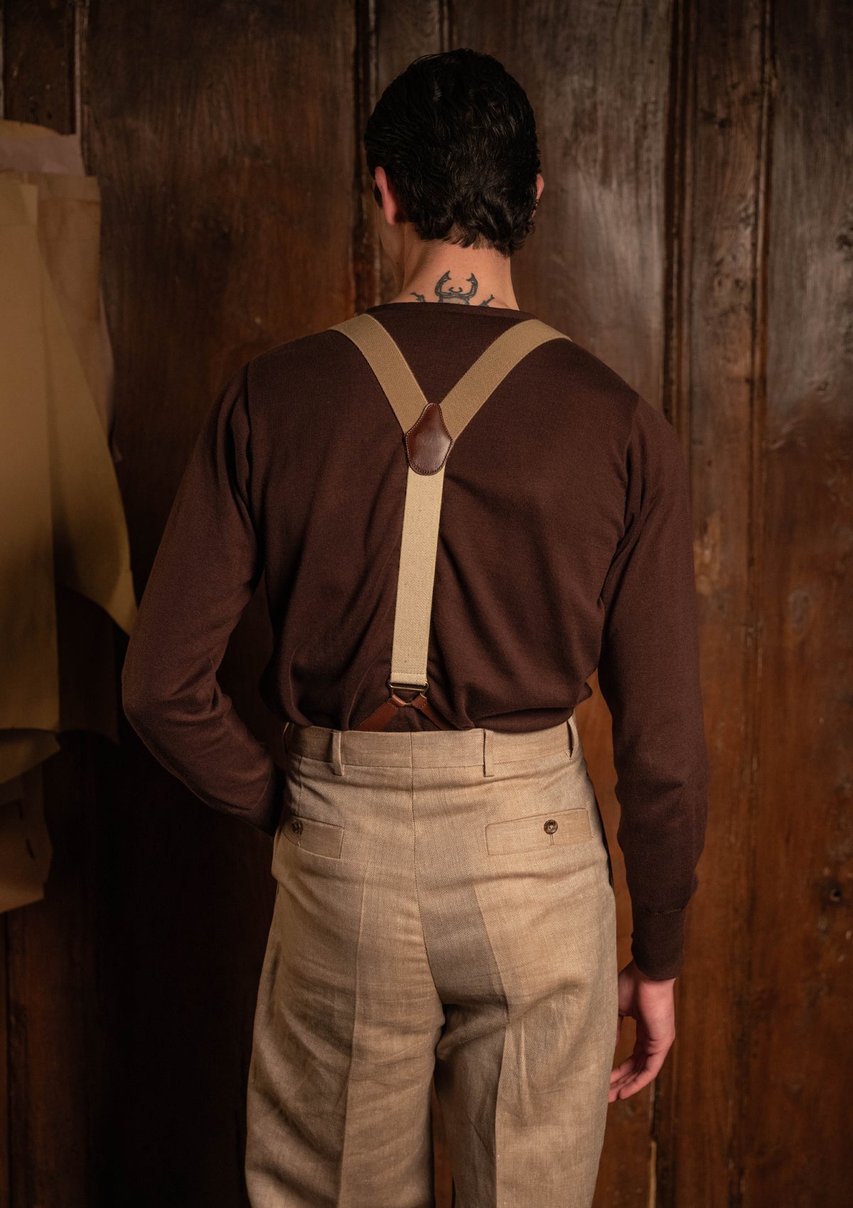 Long Sleeve Henley - Tobacco