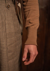 Long Sleeve Henley - Caramel