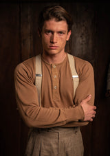 Long Sleeve Henley - Caramel