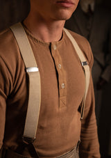 Long Sleeve Henley - Caramel