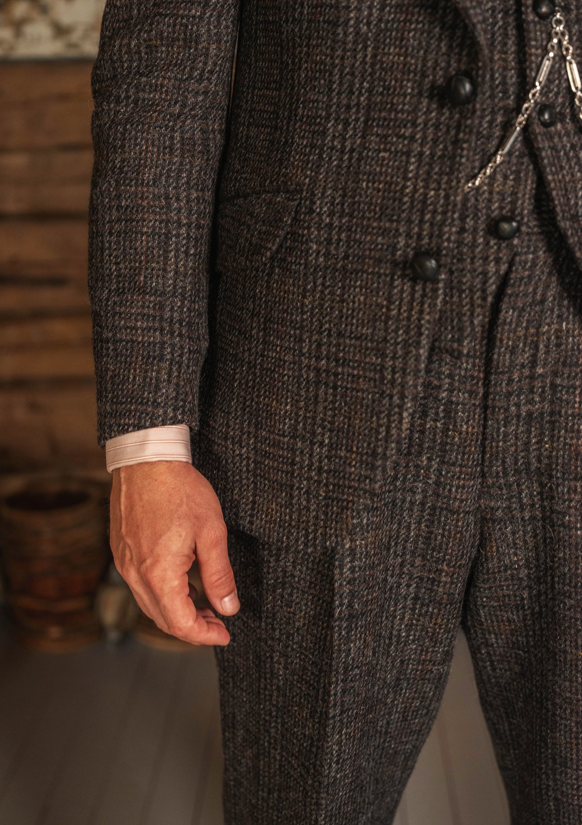 Brockman Harris Tweed Jacket - Dark Cedar