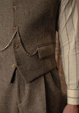 The Rivera 3 Piece Suit - Oatstone Herringbone