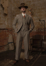 The Rivera 3 Piece Suit - Oatstone Herringbone