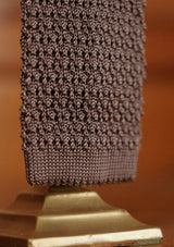 Silk Knitted Tie - Dark Grey