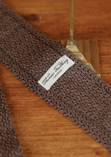 Silk Knitted Tie - Dark Grey