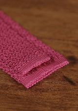 Silk Knitted Tie - Pink