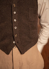 Burford Sleeveless Knitted Vest - Thatchwood