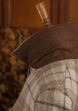 Harriet Ladies Harris Tweed Over Shirt - Cream Tartan