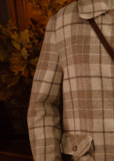 Harriet Ladies Harris Tweed Over Shirt - Cream Tartan