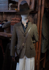 Ladies Edison Harris Tweed Jacket - Heather Green Check