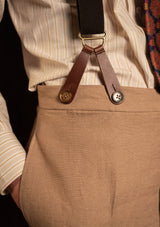 Melbrook Pure Linen Fishtail Trousers - Heritage Sand