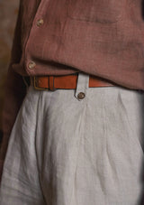 Gene Pure Linen Shorts - Stone