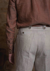 Gene Pure Linen Shorts - Stone