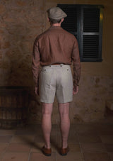 Gene Pure Linen Shorts - Stone
