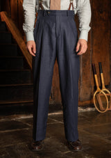 The Brockman Suit - Navy Herringbone