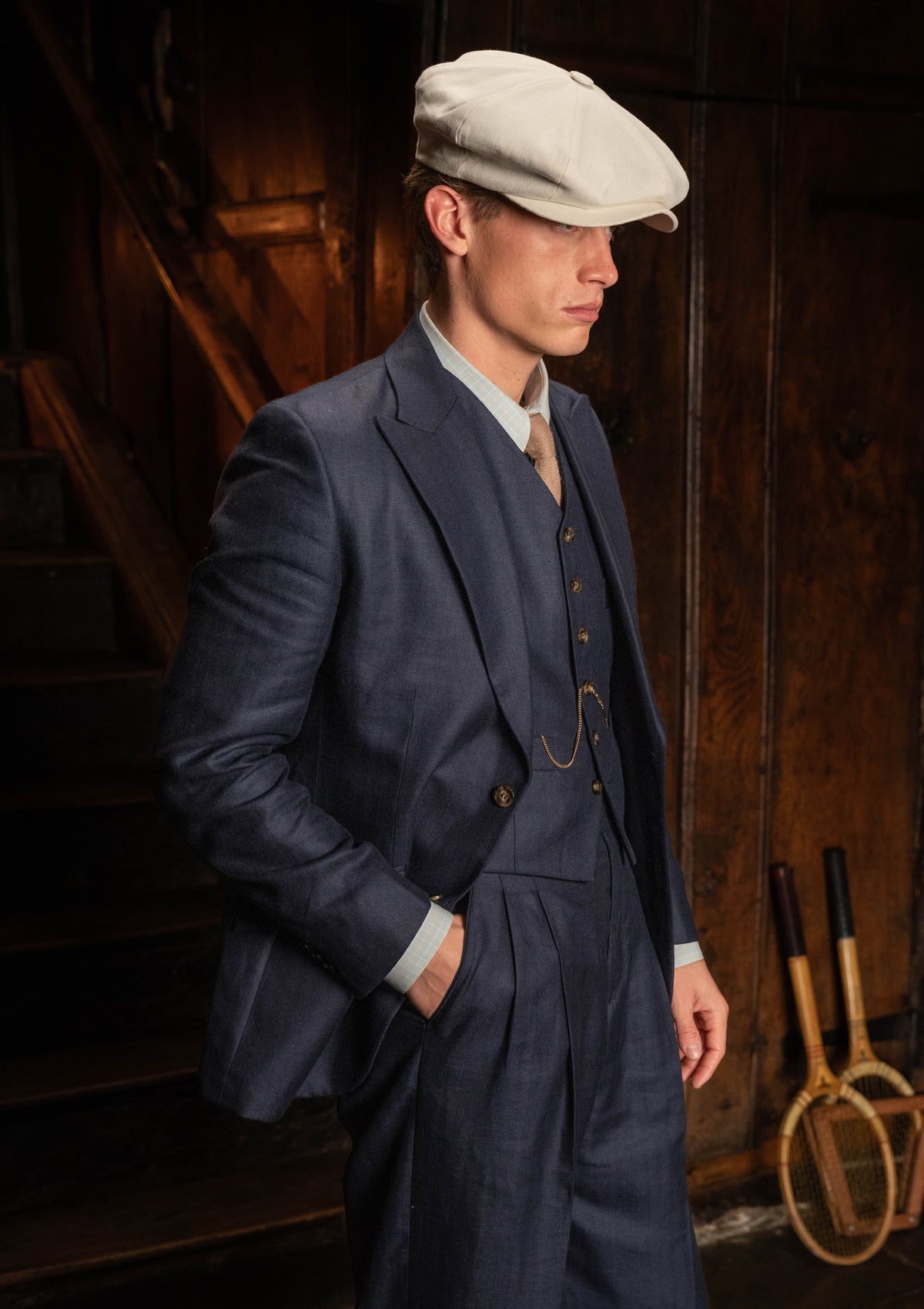 Brockman Jacket - Navy Herringbone