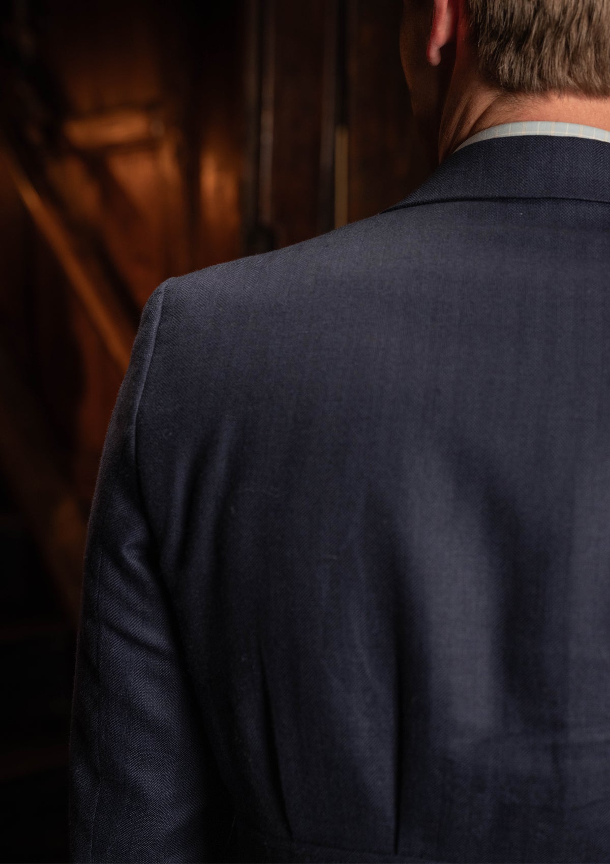 Brockman Jacket - Navy Herringbone