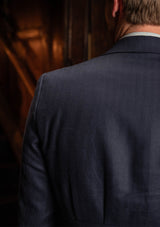 The Brockman Suit - Navy Herringbone
