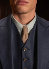 The Brockman Suit - Navy Herringbone